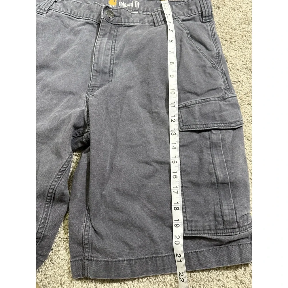 CARHARTT Relaxed Fit Gray Cargo Shorts Gorpcore Trucker Workwear Outdoors 38 - Picture 5 of 6